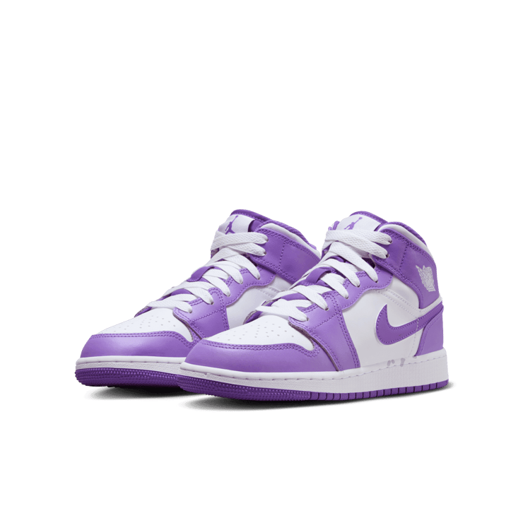 Air Jordan 1 Mid Purple Venom (GS) Angle 2