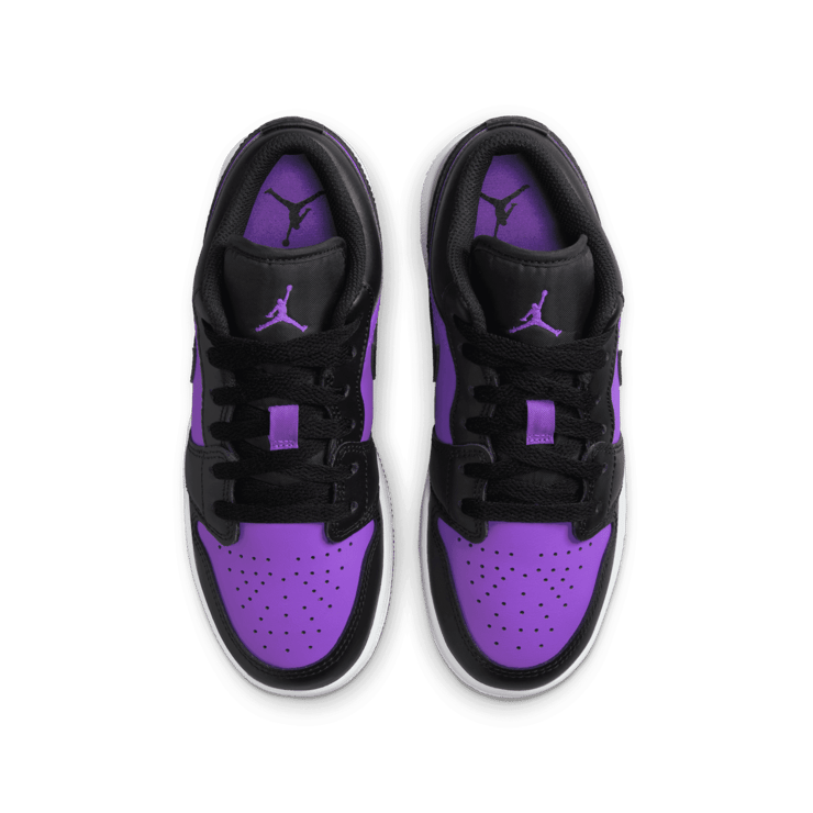 Air Jordan 1 Low Purple Venom Black (GS) Angle 1
