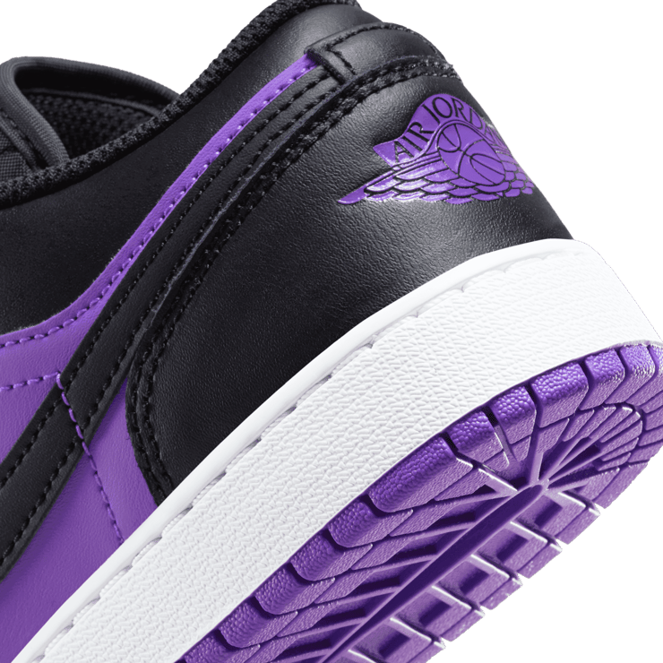 Air Jordan 1 Low Purple Venom Black (GS) Angle 5