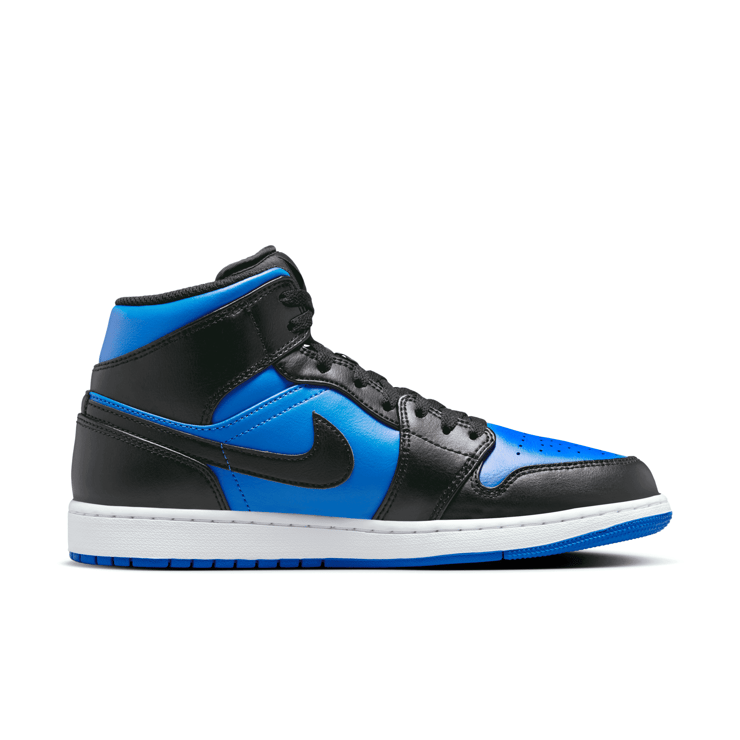 Air Jordan 1 Mid Black Royal Blue Angle 1