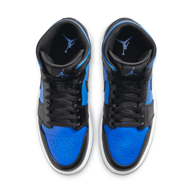 Air Jordan 1 Mid Black Royal Blue Angle 2