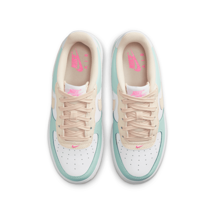 Nike Air Force 1 Low Emerald Rise Guava Ice Pink Spell (GS) Angle 1