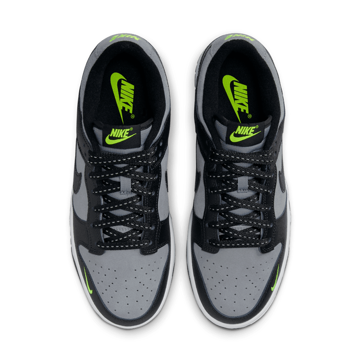 Nike Dunk Low Black Grey Volt Angle 1