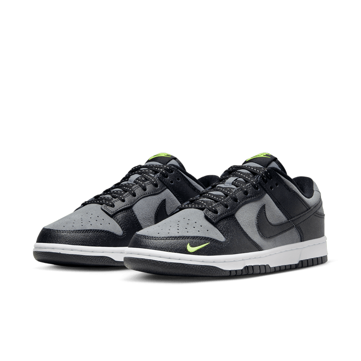 Nike Dunk Low Black Grey Volt Angle 2