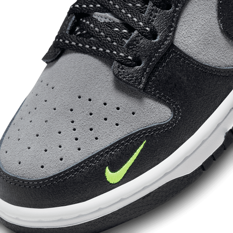 Nike Dunk Low Black Grey Volt Angle 4