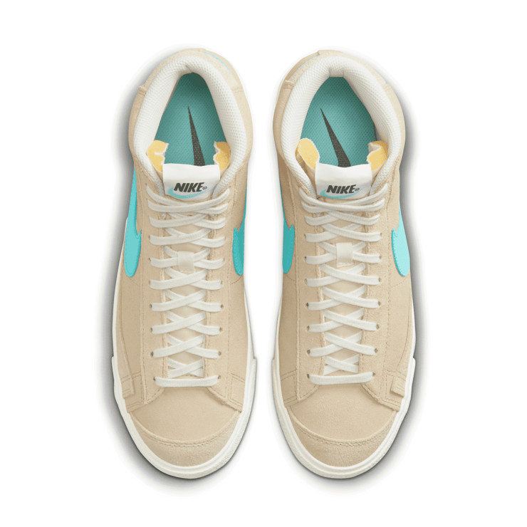 Nike Blazer Mid Tan Blue Angle 2