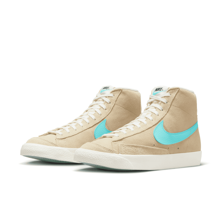 Nike Blazer Mid Tan Blue Angle 3