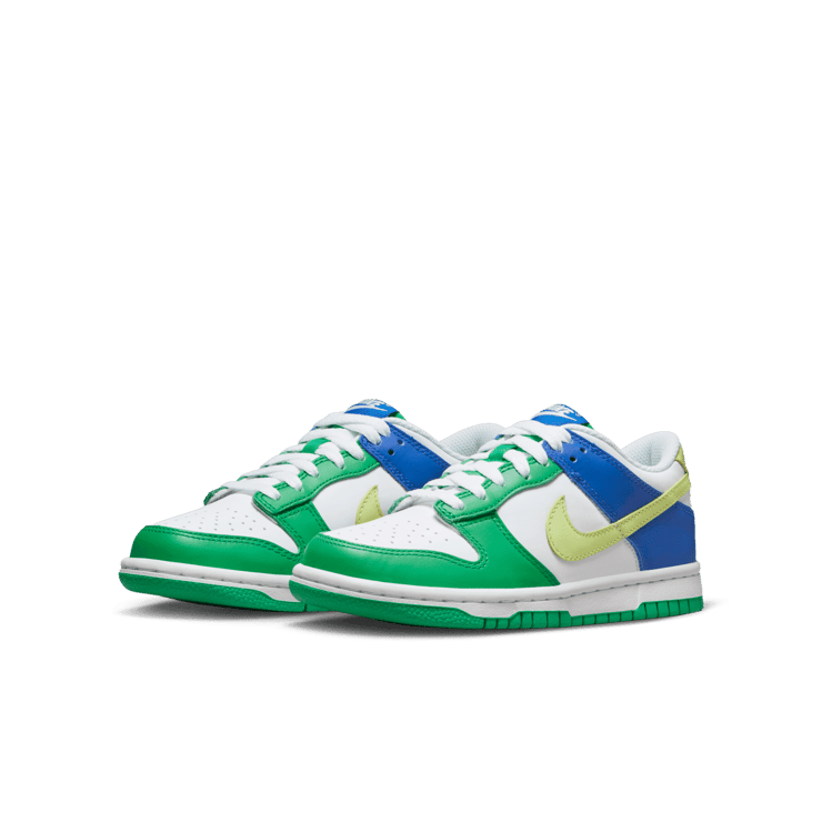 Nike Dunk Low Green Royal Lemon (GS) Angle 2