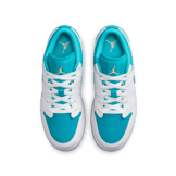 Air Jordan 1 Low White Aquatone (GS) Angle 1