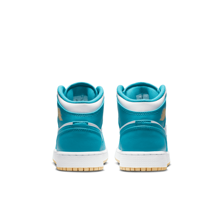 Air Jordan 1 Mid Aquatone Celestial Gold (GS) Angle 3