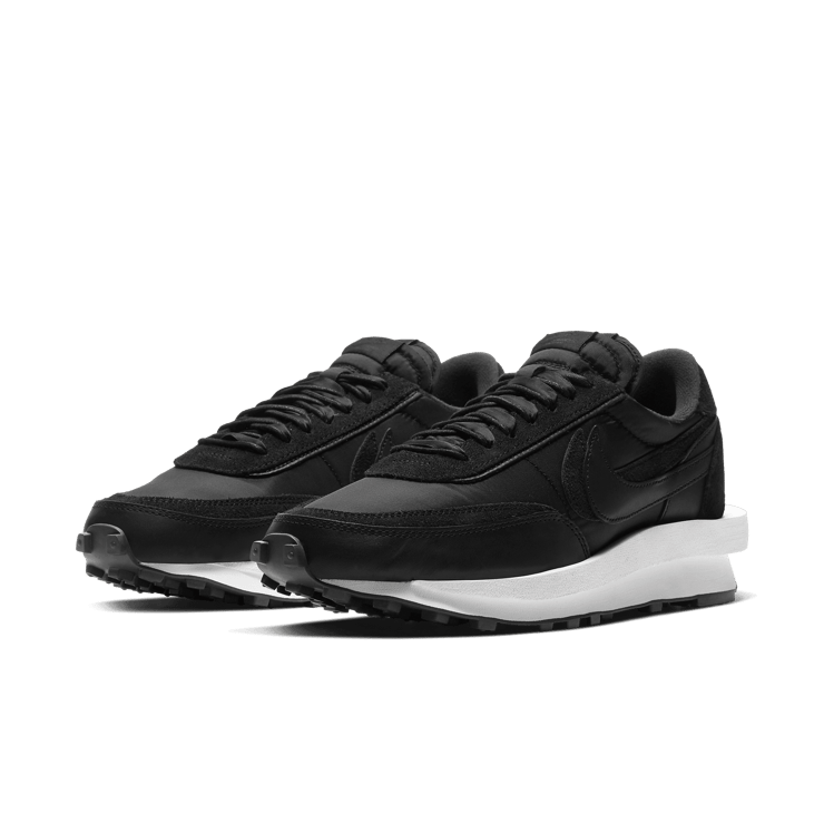 sacai x Nike LD Waffle Nylon Black Angle 2