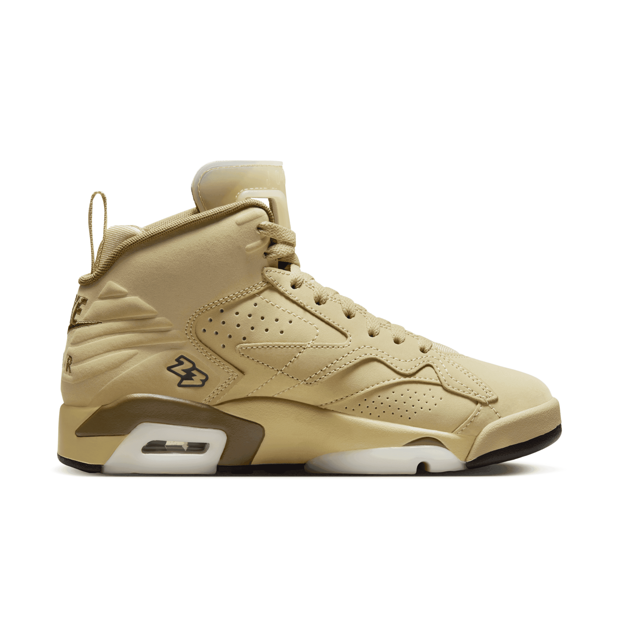 Air Jordan MVP Team Gold Brown Kelp (W) Angle 1