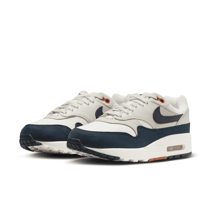 Nike Air Max 1 LX Sail Navy Orange (W) Angle 3