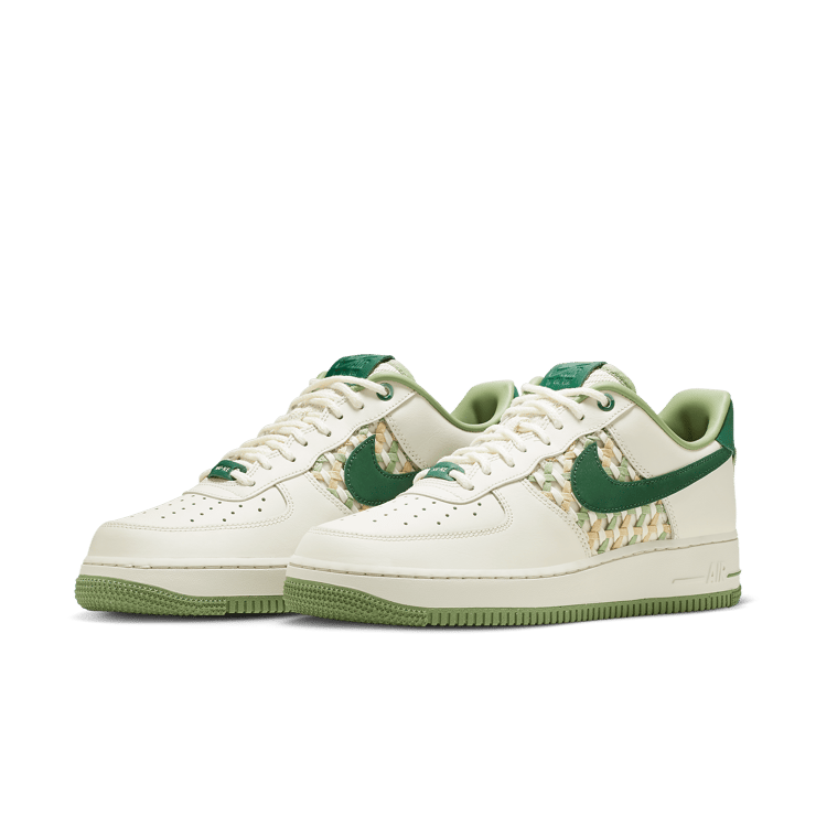 Nike Air Force 1 Low NAI-KE Basket Weave Gorge Green Angle 2