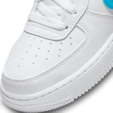 Nike Air Force 1 Low Cut-Out White Aqua (GS) Angle 4