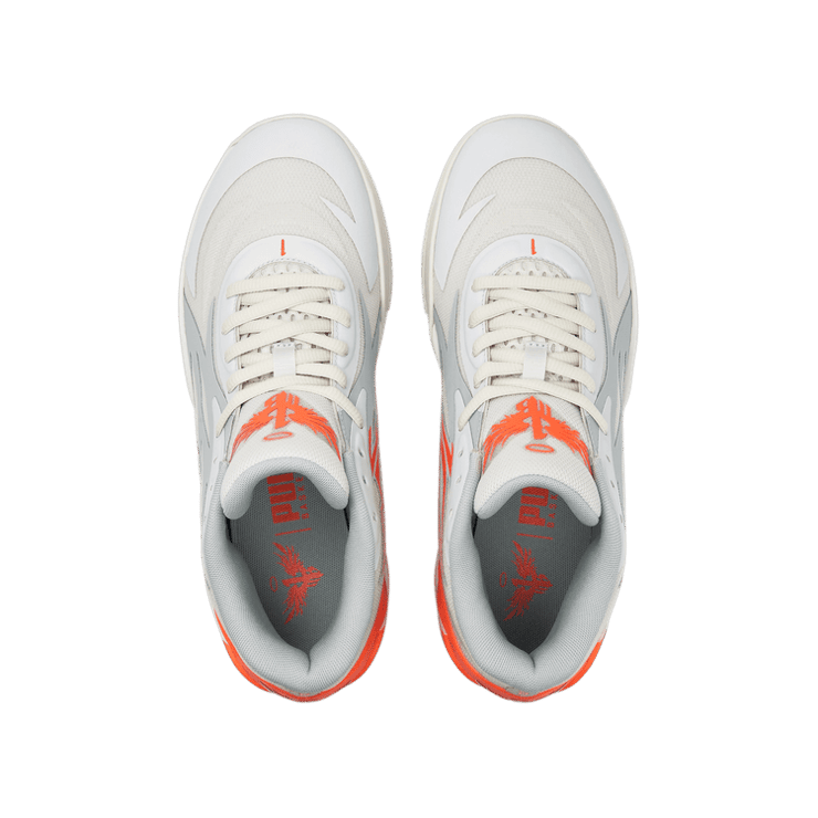 Puma LaMelo Ball MB.02 Grey Orange Angle 2