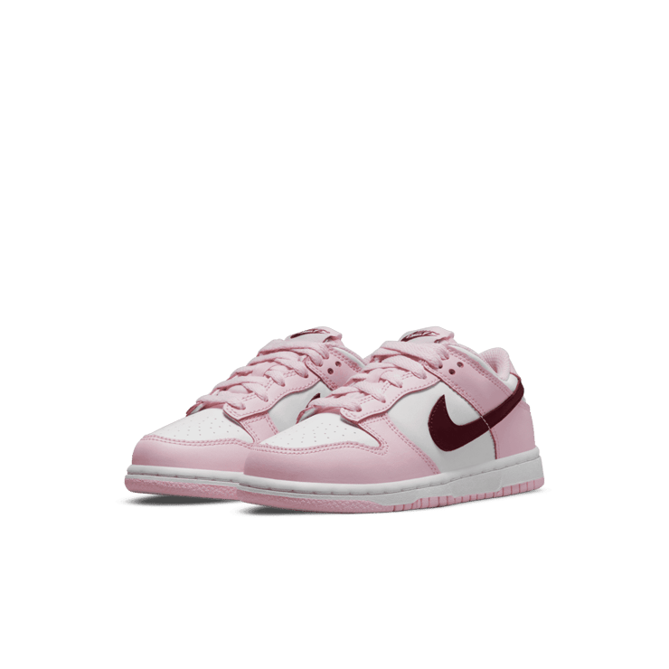 Nike Dunk Low Pink Foam/Dark Beetroot (PS) Angle 2