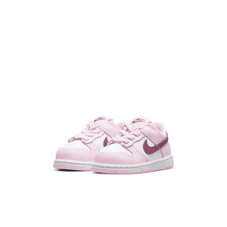 Nike Dunk Low Pink Foam/Dark Beetroot (TD) Angle 2