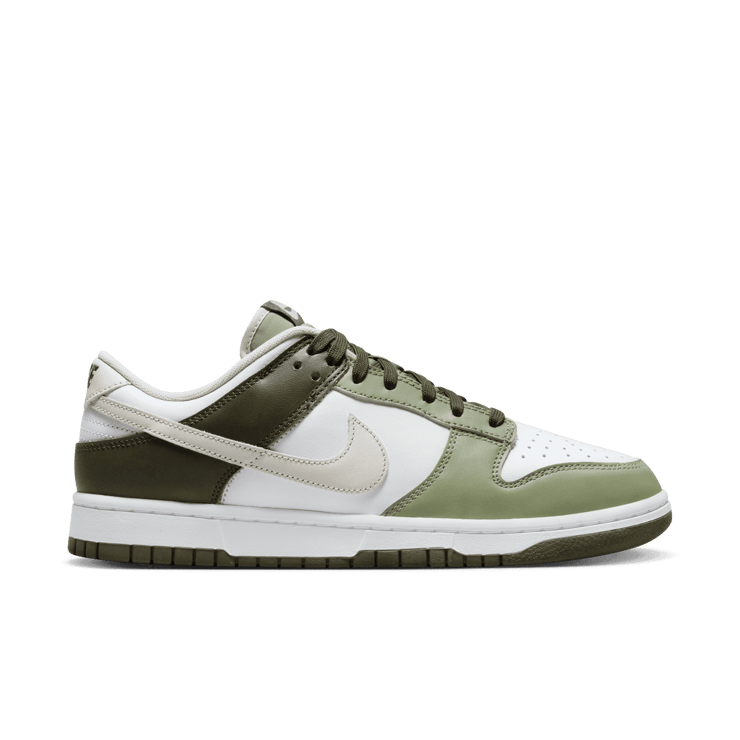 Nike Dunk Low White Oil Green Cargo Khaki Angle 1