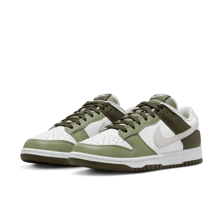 Nike Dunk Low White Oil Green Cargo Khaki Angle 3