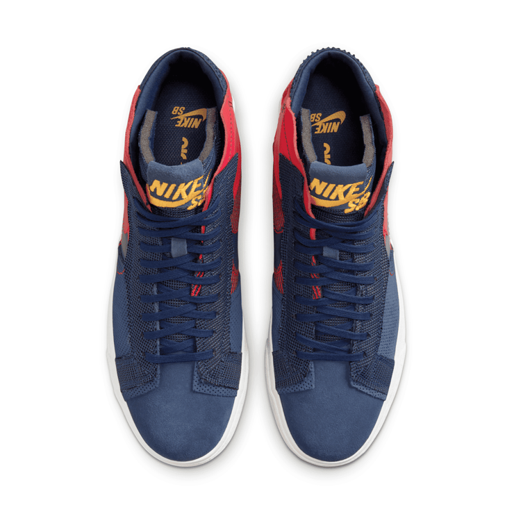 Nike SB Zoom Blazer Mid Premium University Red Midnight Navy Angle 2