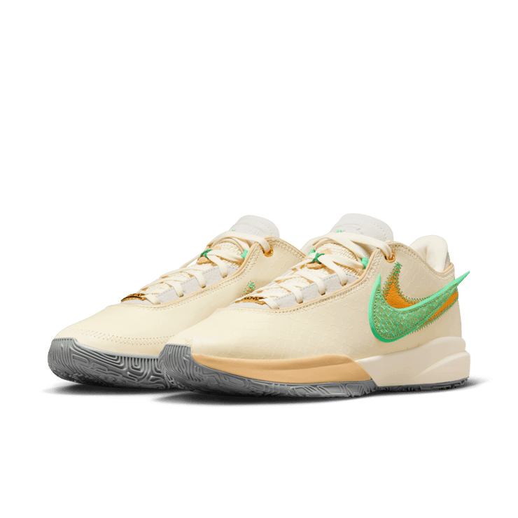 Nike LeBron 20 FAMU Coconut Milk Angle 2