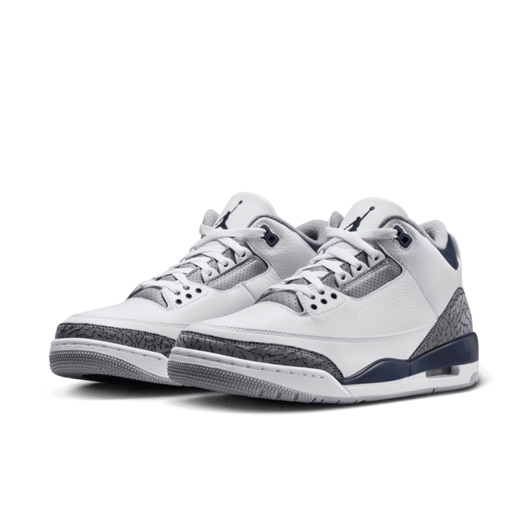 NIKE★AIR JORDAN 3★WHITE/MIDNIGHT NAVY/CEMENT GREY Air Jordan 3 Retro White Midnight Navy - CT8532-140