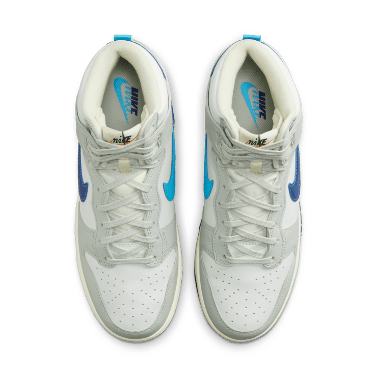 Nike Dunk High Split Summit White Baltic Blue Deep Royal Blue Angle 1