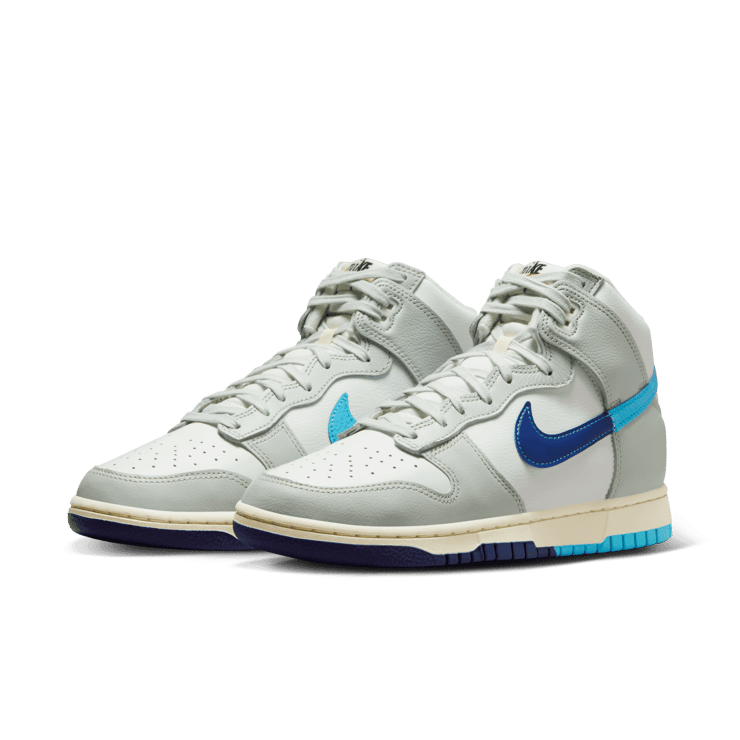Nike Dunk High Split Summit White Baltic Blue Deep Royal Blue Angle 2
