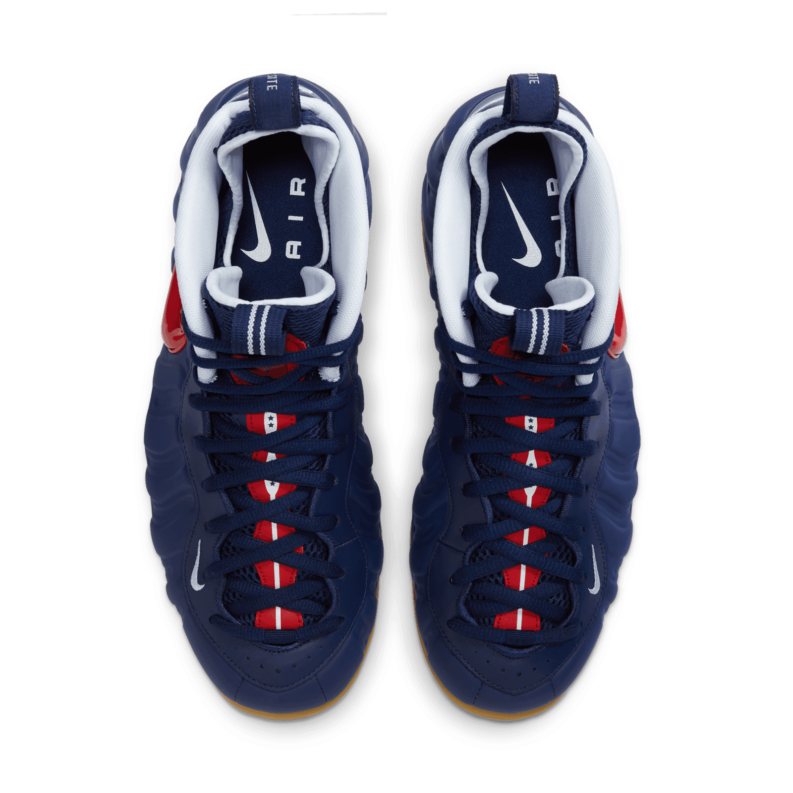 red blue and white foams