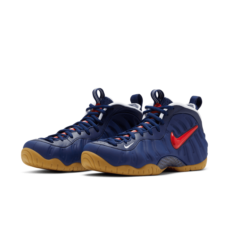 Nike Air Foamposite Pro Blue Void University Red Angle 2