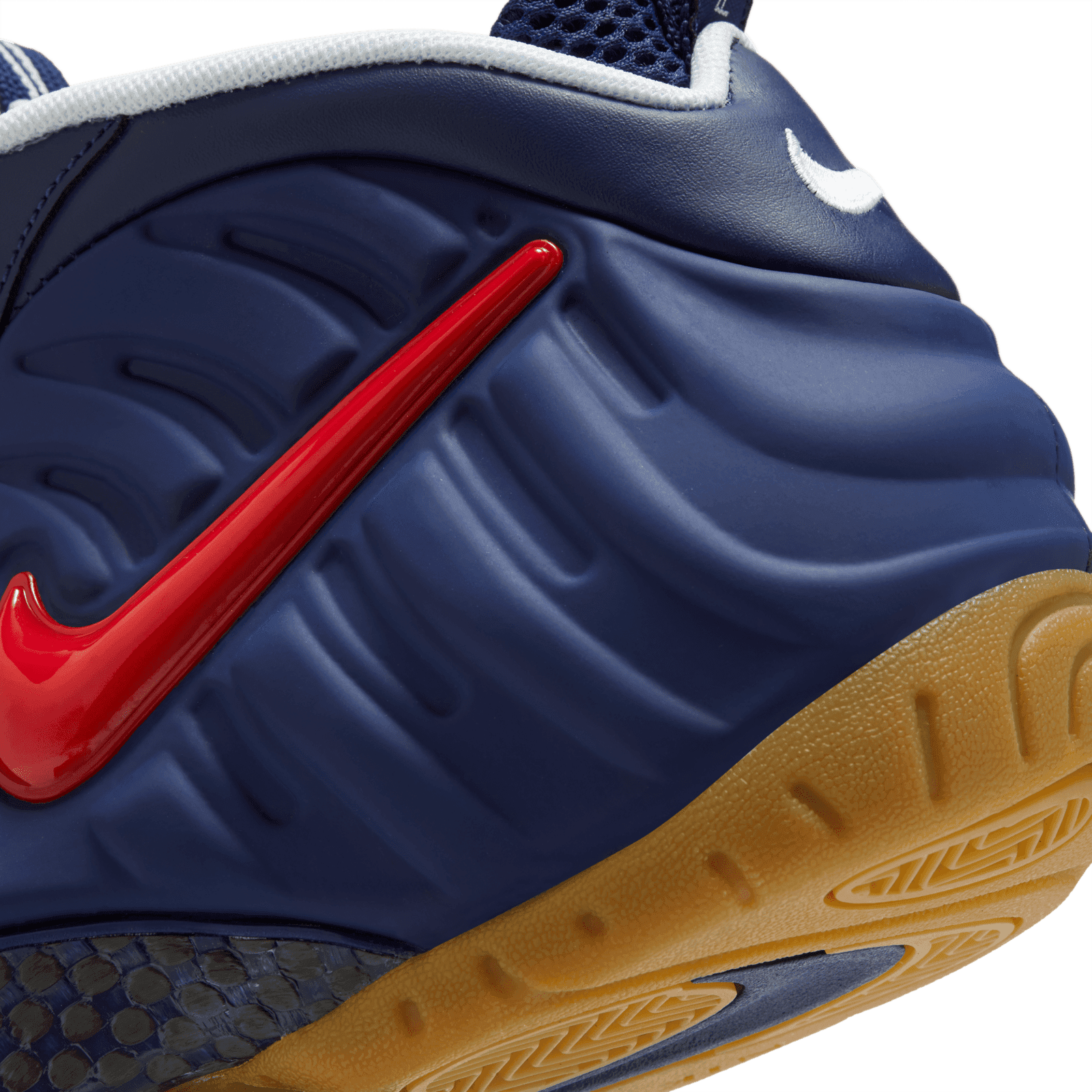 blue void university red foamposite shirt