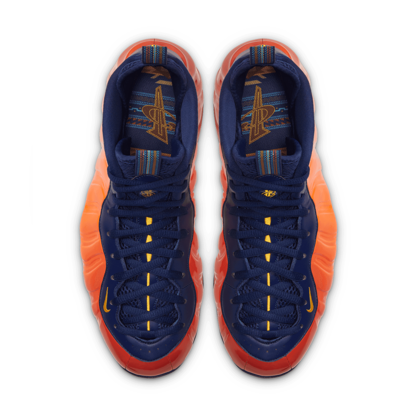 nike foamposite blue and orange