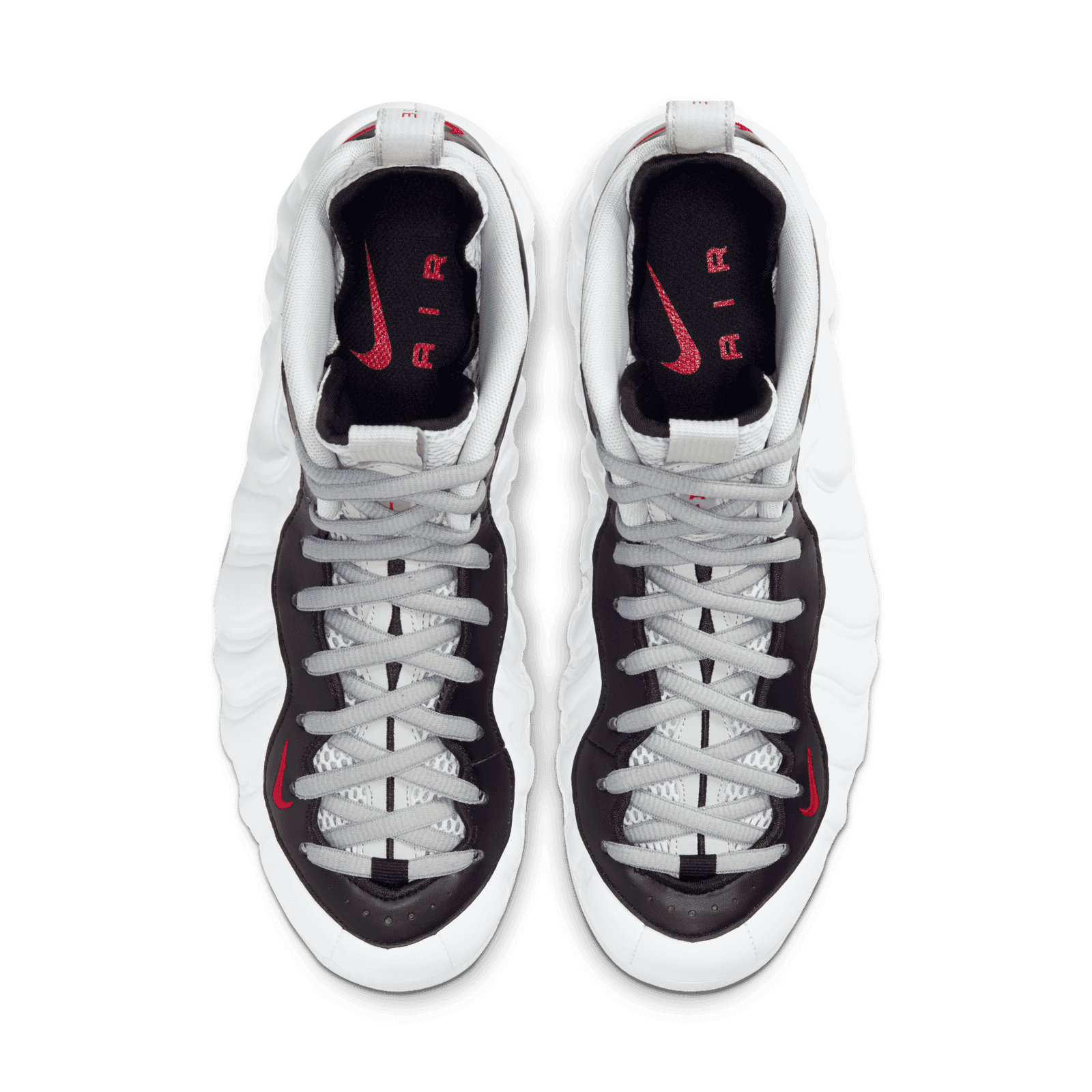 red black and white foamposites