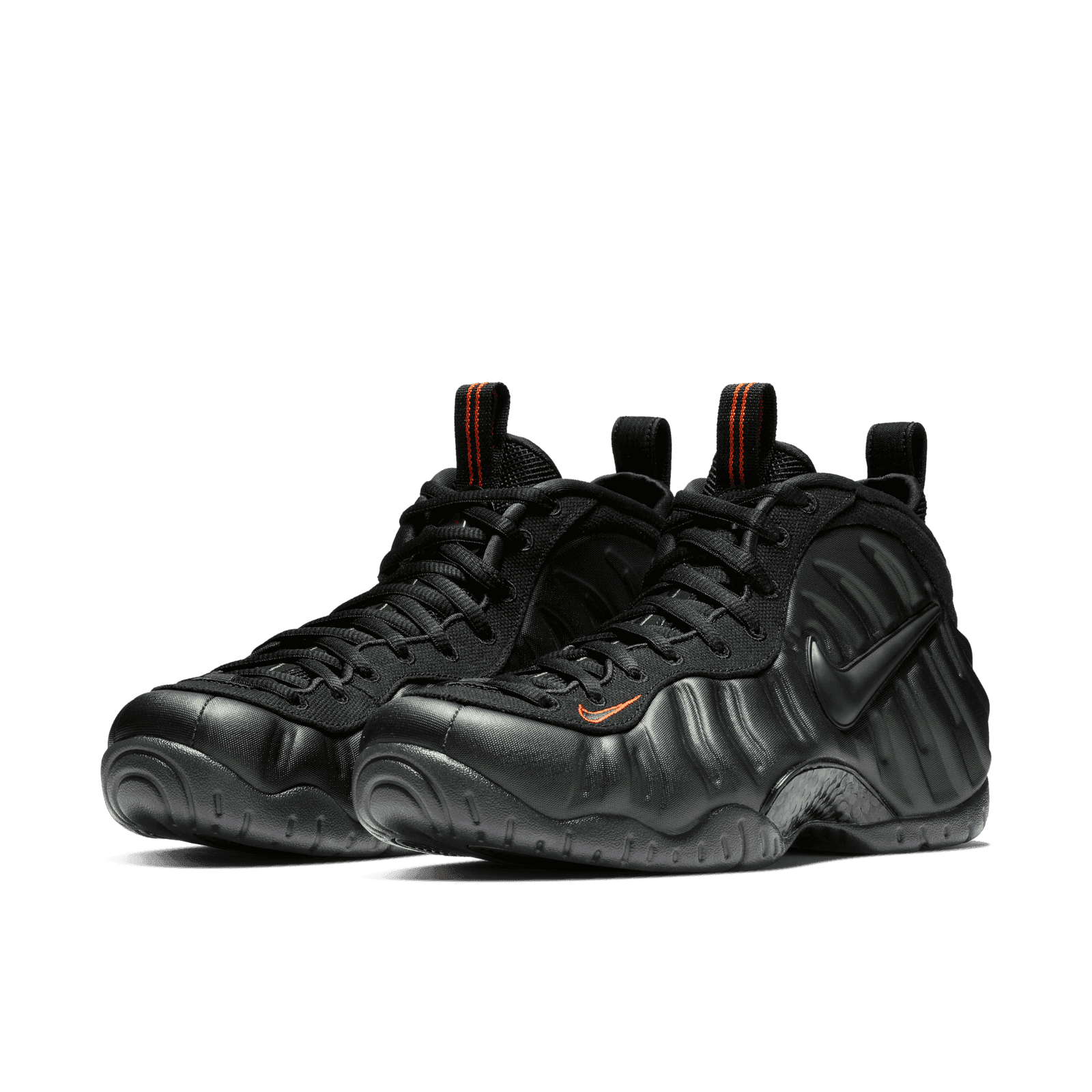 nike foamposite sequoia black team orange