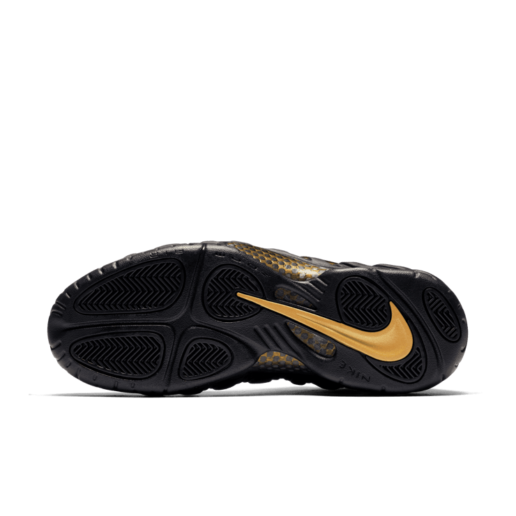 Nike Air Foamposite Pro Black Metallic Gold Angle 0