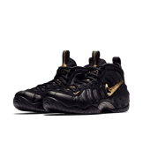 Nike Air Foamposite Pro Black Metallic Gold Angle 2