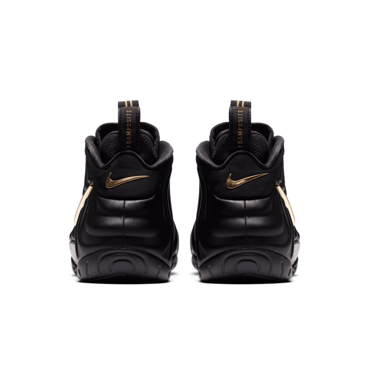 Nike Air Foamposite Pro Black Metallic Gold Angle 3