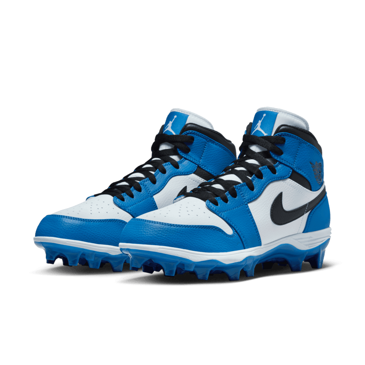 Air Jordan 1 Mid TD Cleat White Black Royal (2023) Angle 2