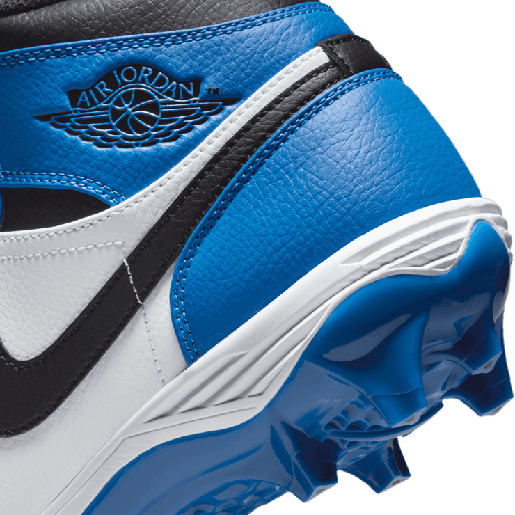 Air Jordan 1 Mid TD Cleat White Black Royal (2023) Angle 6