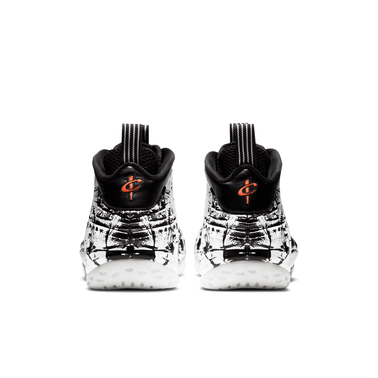 black white and orange foams