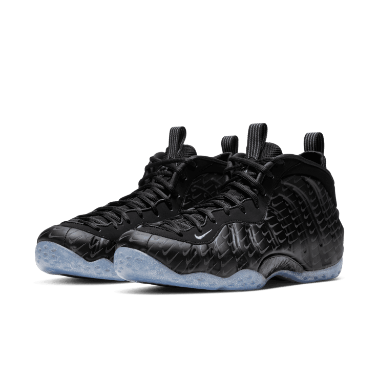 Nike Air Foamposite One All-Over Swoosh Black Angle 2