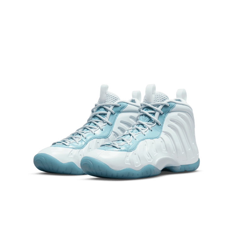 Nike Little Posite One White Aura Worn Blue (GS) Angle 2