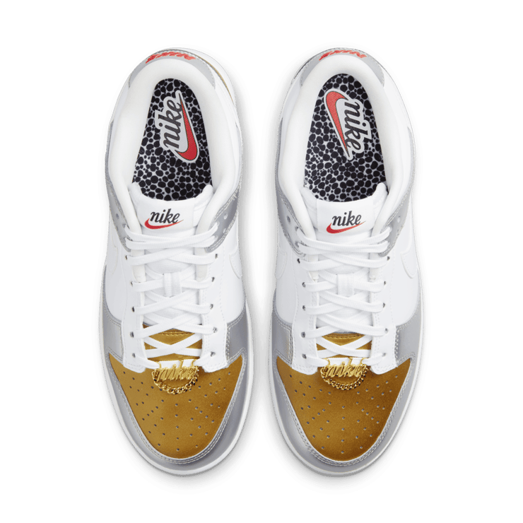 Nike Dunk Low Silver and Gold (W) Angle 1