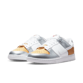 Nike Dunk Low Silver and Gold (W) Angle 2