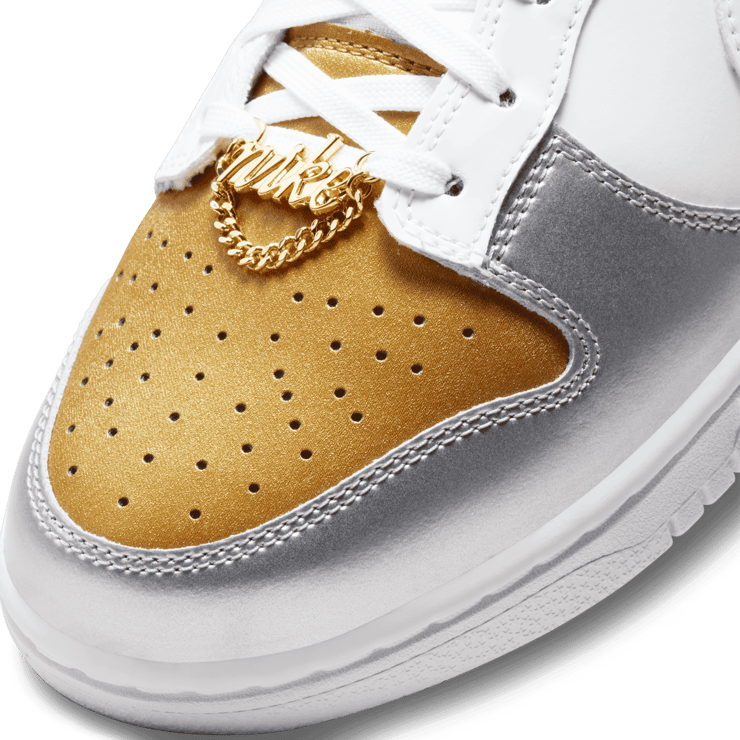 Nike Dunk Low Silver and Gold (W) Angle 4