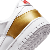 Nike Dunk Low Silver and Gold (W) Angle 5