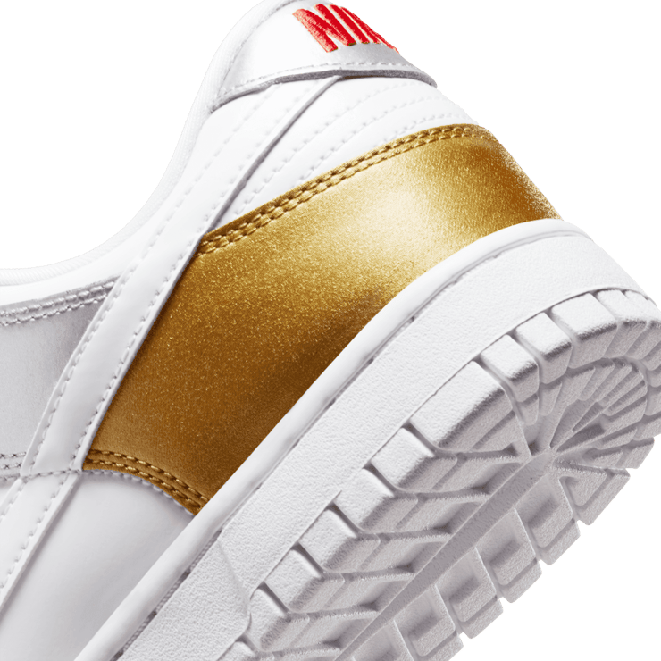 Nike Dunk Low Silver and Gold (W) Angle 5