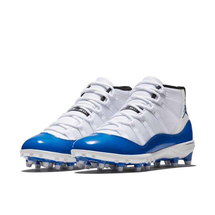 Air Jordan 11 Retro Cleat White Royal Angle 2