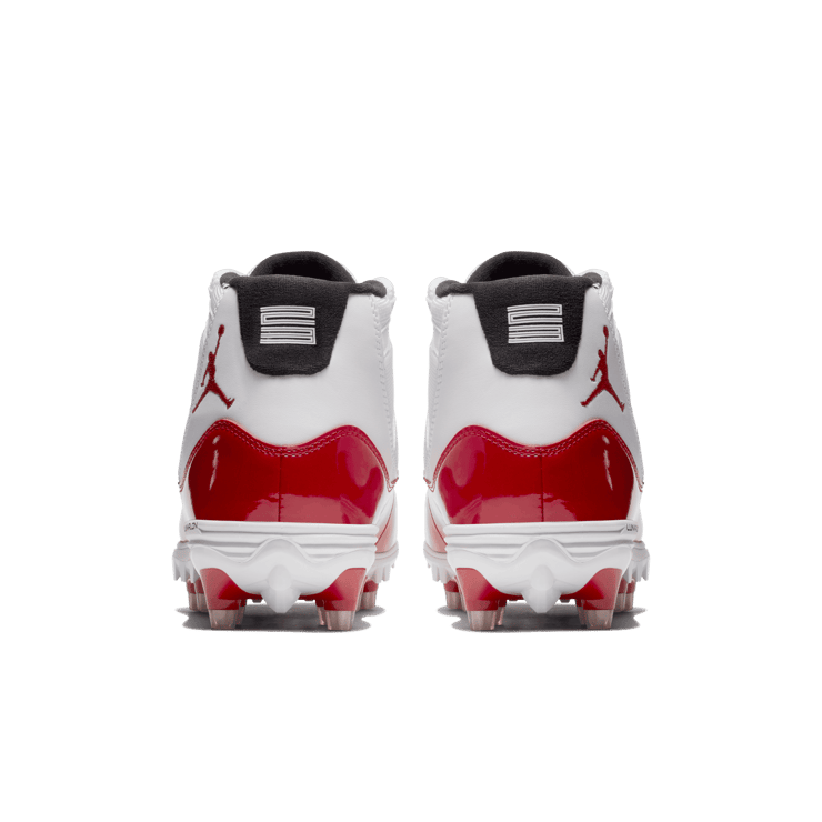 Jordan 11 retro cleat white red online